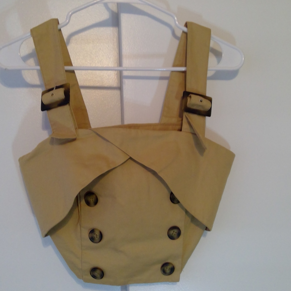 Eva Franco Tan Diaper Cover with Adjustable Straps